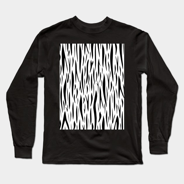 BLACK And White Tiger Long Sleeve T-Shirt by SartorisArt1